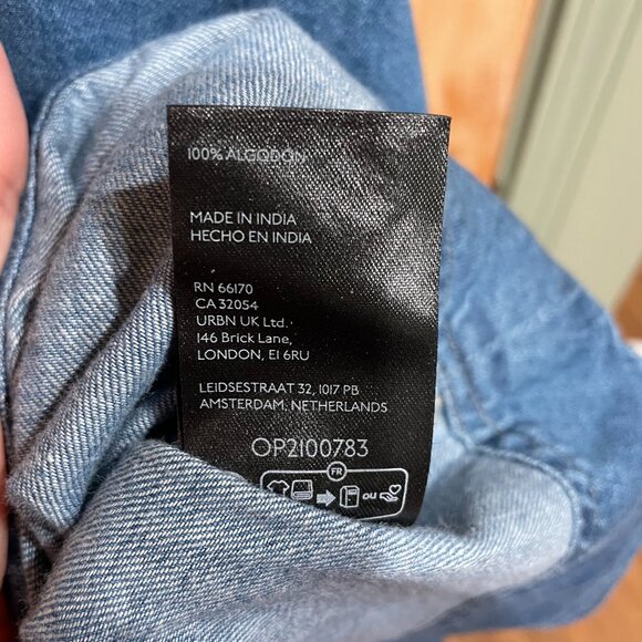 Anthropologie 18W Pilcro Pleated Basque-Waist Denim 2X Plus Midi Skirt - Picture 4 of 8